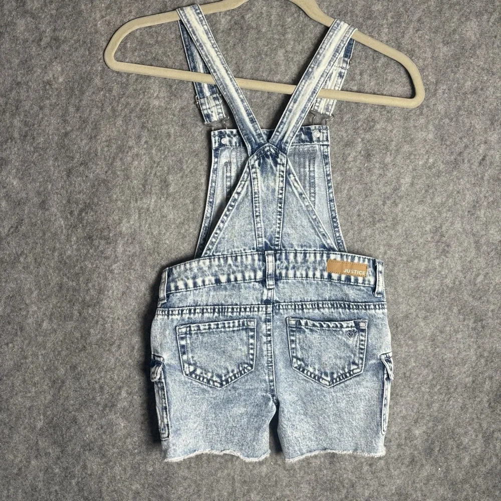 Justice Stone‎ Wash Snoopy Collab Short Overalls Girls Size 7